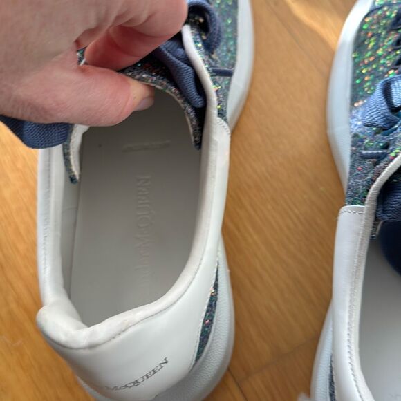 Alexander McQueen Women's Oversized Sneaker in Petrol Blue size 10 nwt - Picture 14 of 15